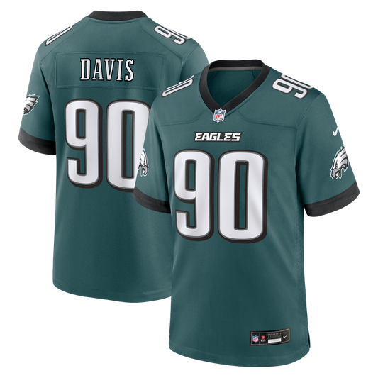 Jordan Davis Philadelphia Eagles Nike Team Game Jersey -  Midnight Green