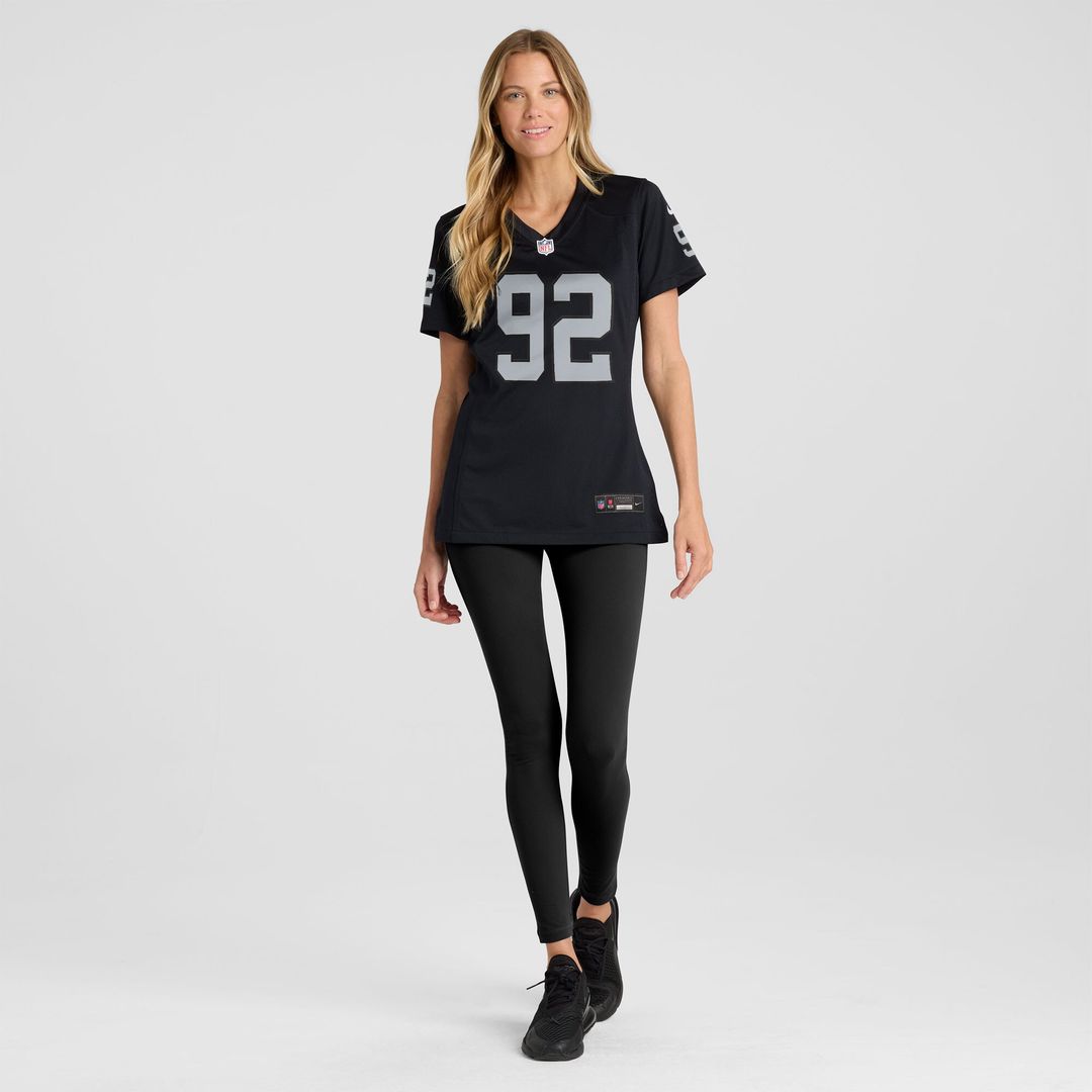 JJ Pegues Las Vegas Raiders Nike Women's Team Game Jersey -  Black