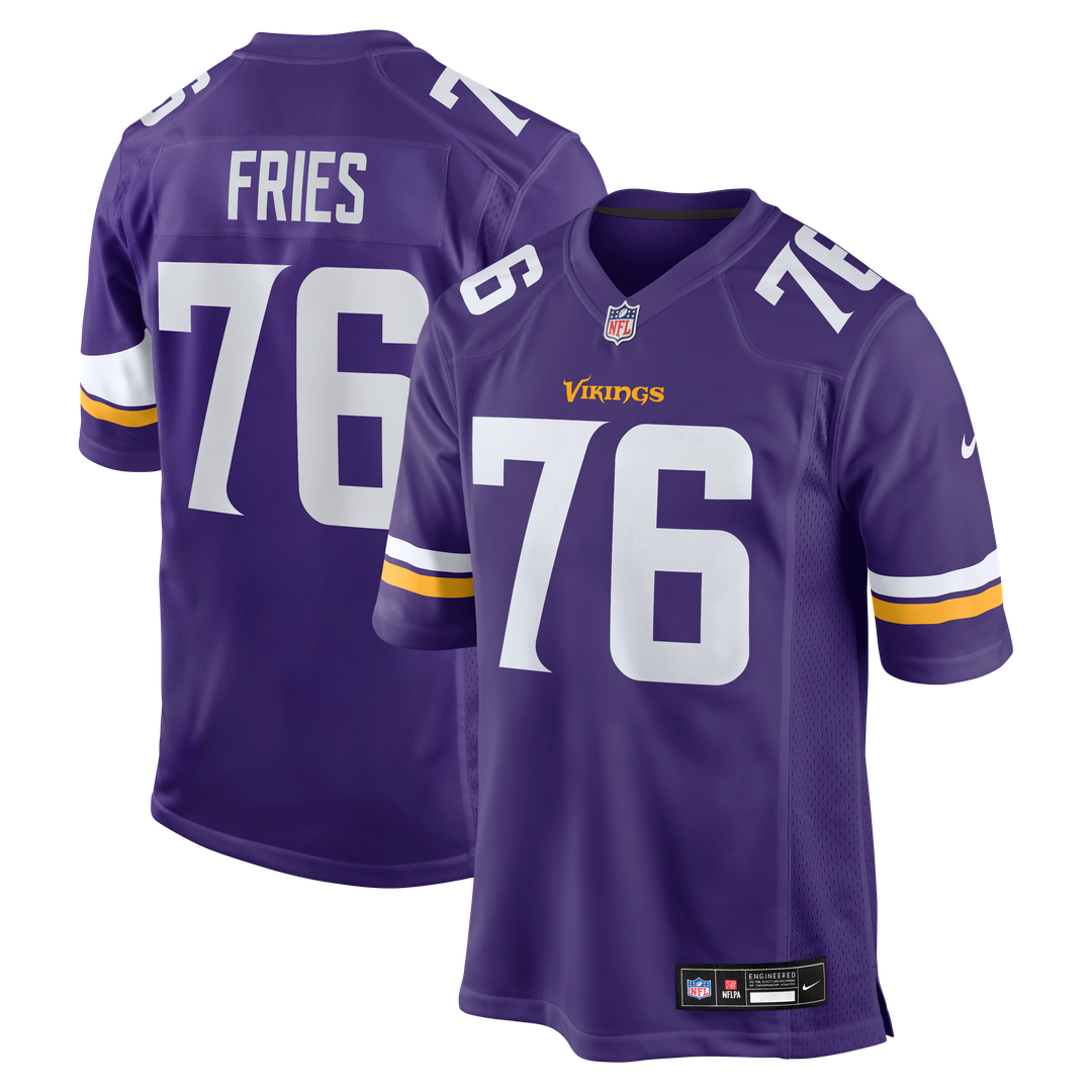 Will Fries Minnesota Vikings Nike Team Game Jersey -  Purple