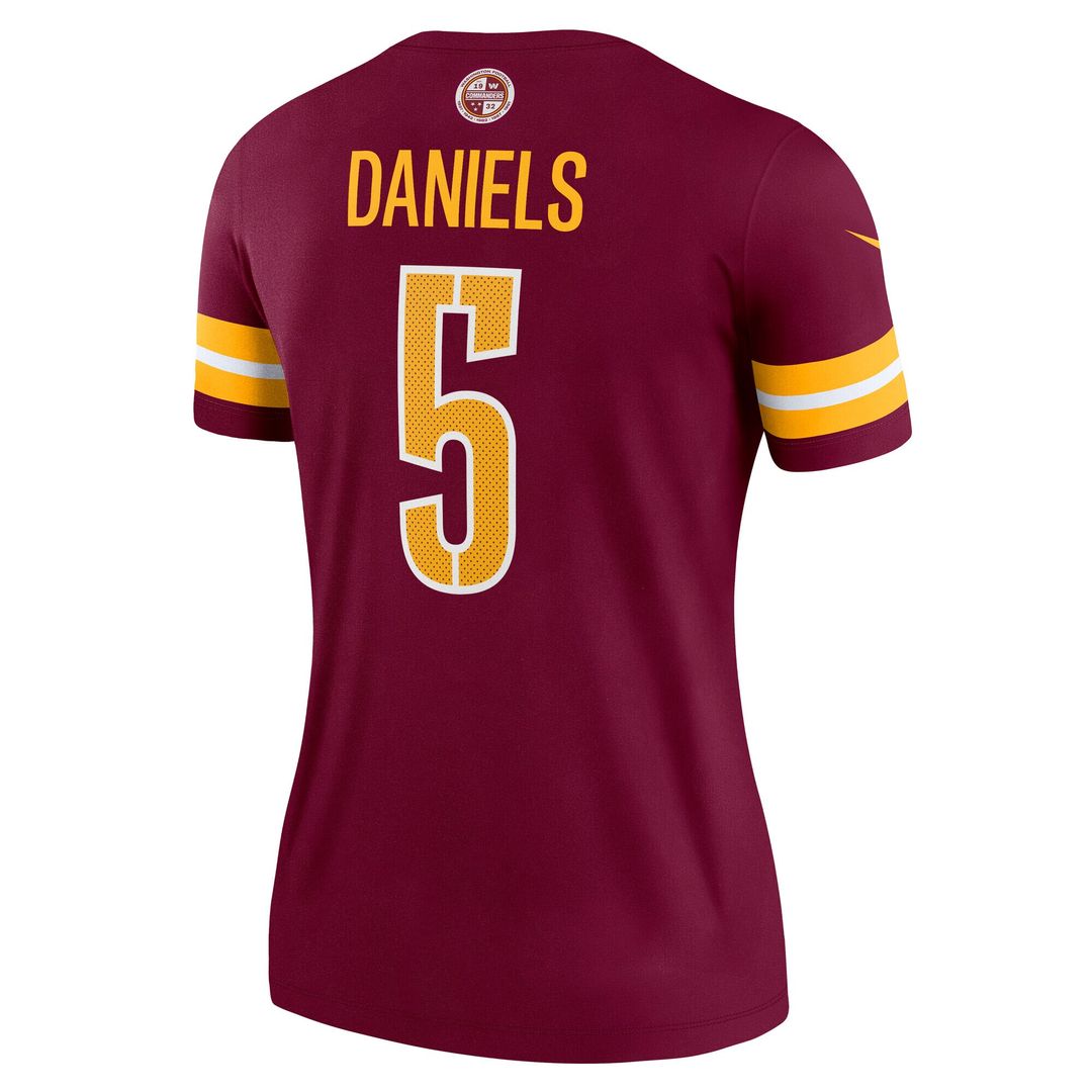 Jayden Daniels Washington Commanders Nike Women's Legend Player Performance Top -  Black