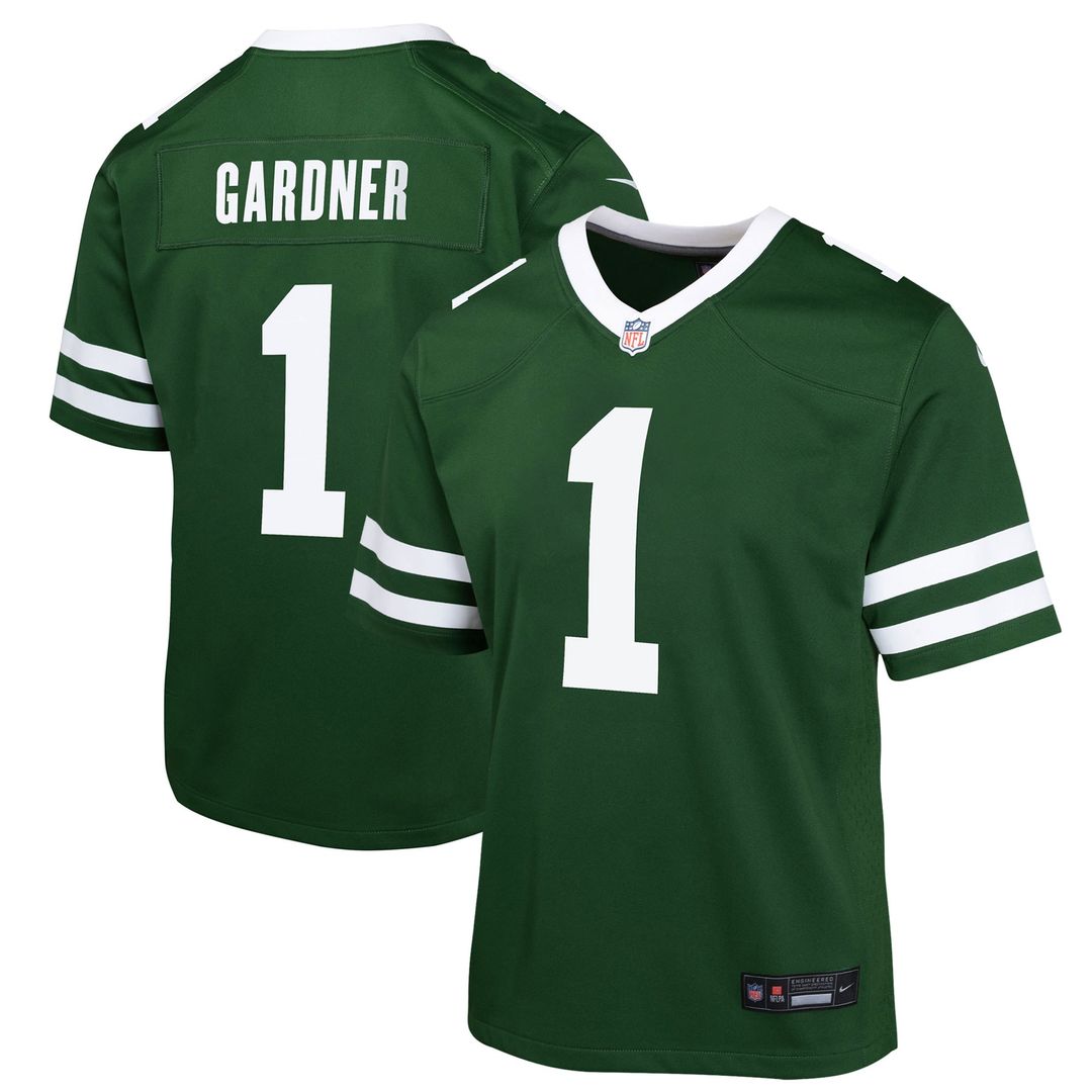 Ahmad Sauce Gardner New York Jets Nike Youth Game Jersey - Black