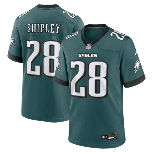 Will Shipley Philadelphia Eagles Nike Team Game Jersey -  Midnight Green