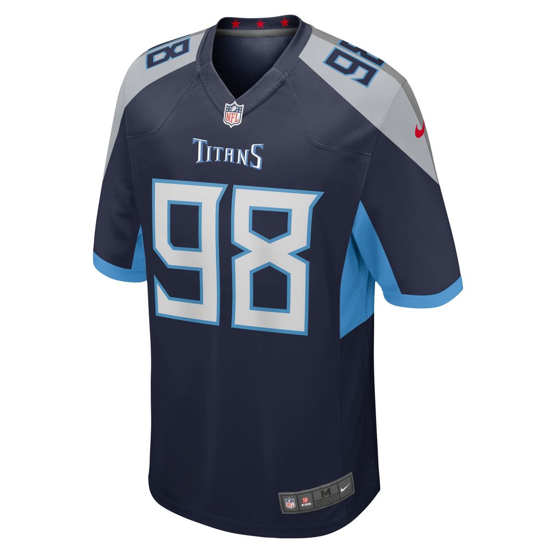 Jeffery Simmons Tennessee Titans Nike  Game Jersey -  Navy
