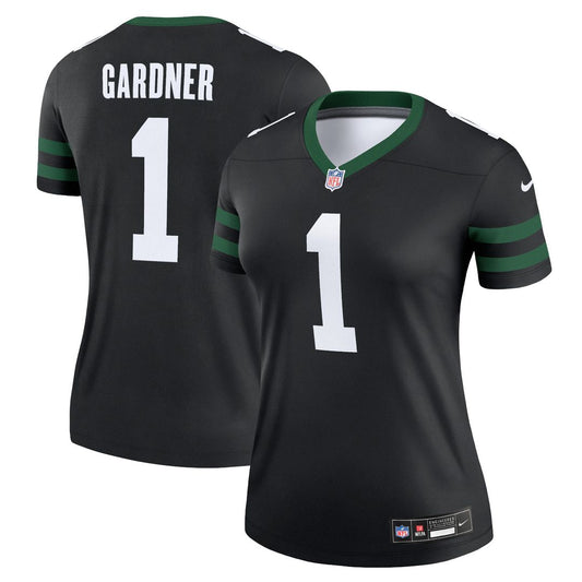 Ahmad Sauce Gardner New York Jets Nike Women's Alternate Legend Player Performance Top - Legacy Black