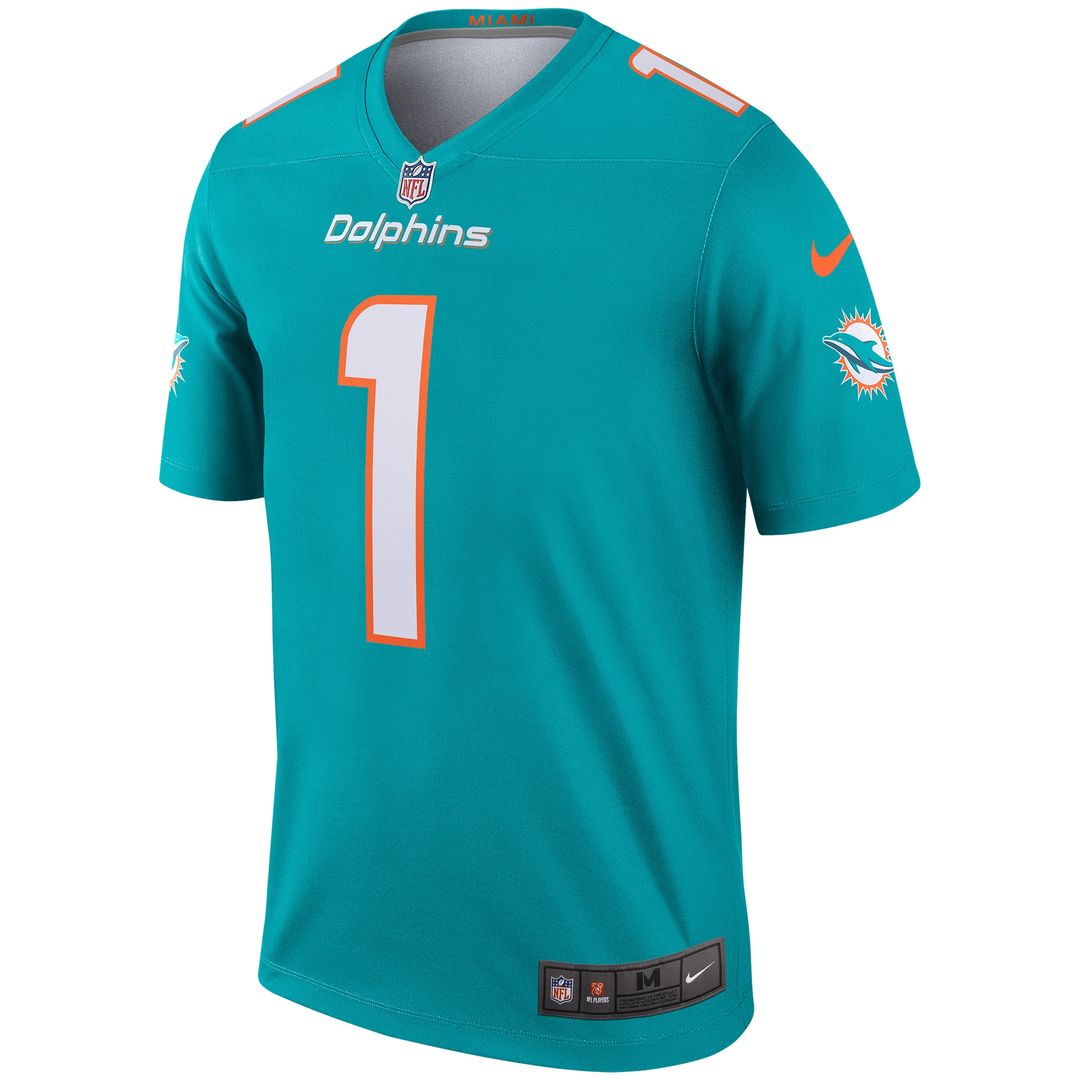 Tua Tagovailoa Miami Dolphins Nike Legend Player Performance Top - Aqua