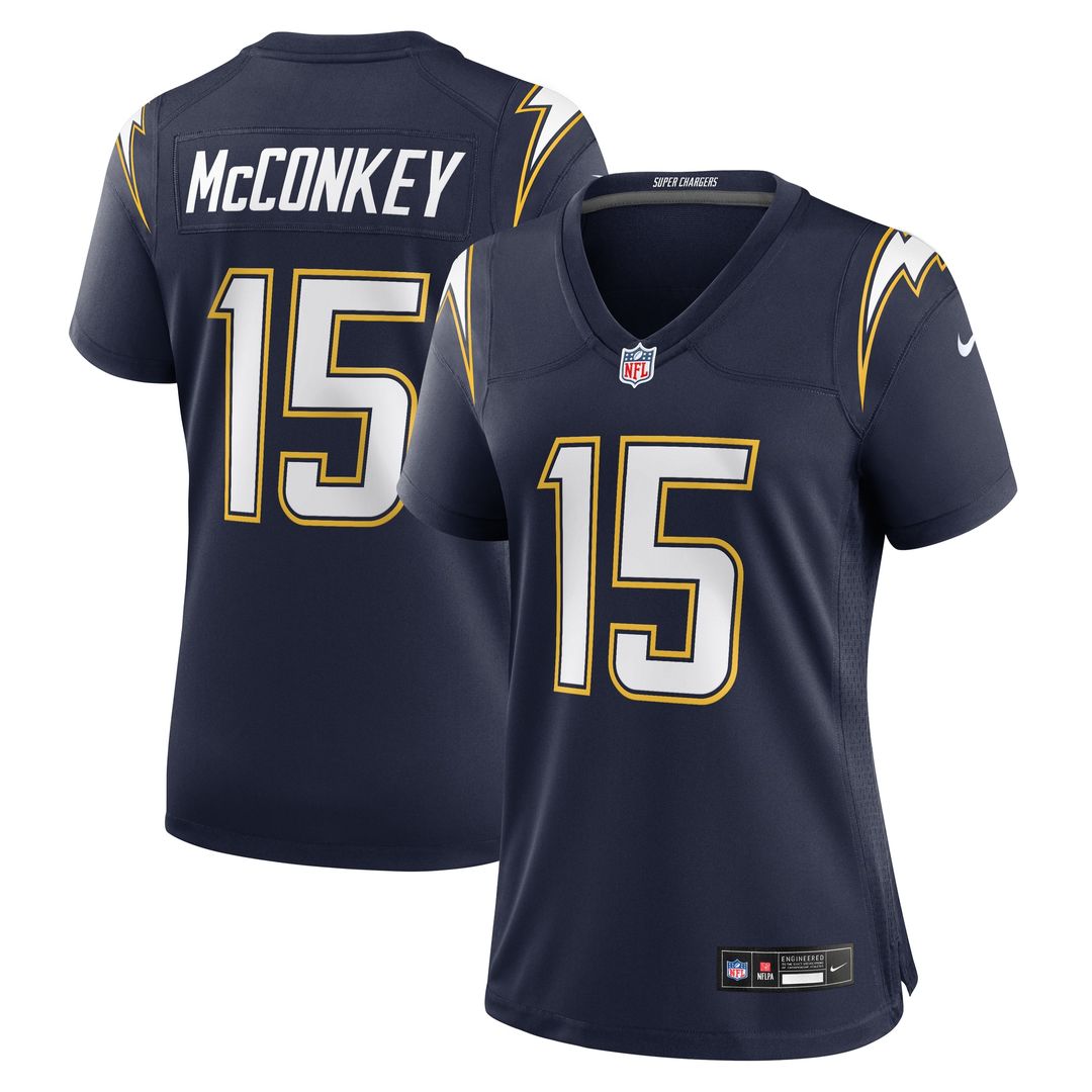 Ladd McConkey Los Angeles Chargers Nike Women's  Game Jersey -  Powder Blue