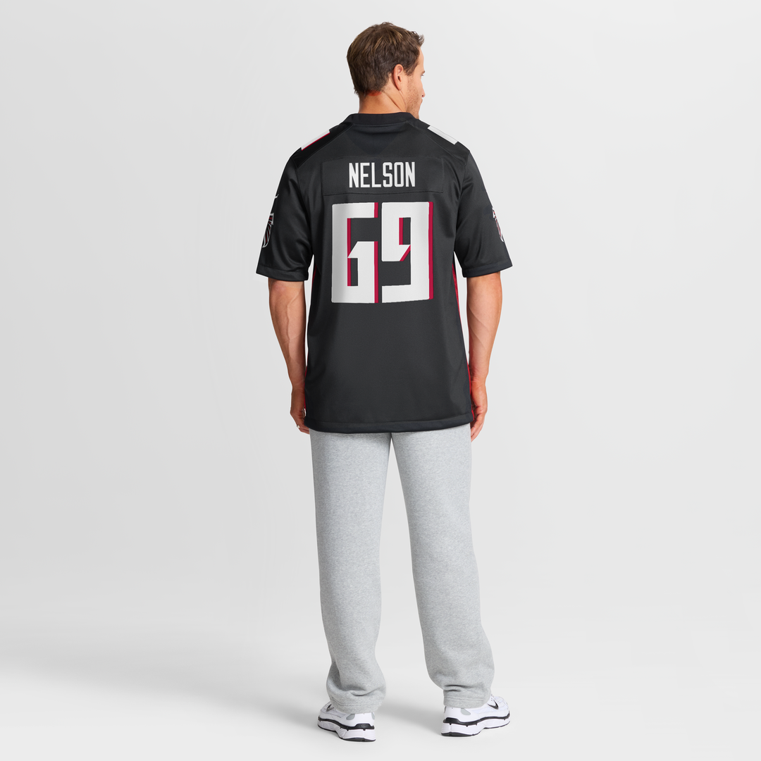Jack Nelson Atlanta Falcons Nike Team Game Jersey -  Black