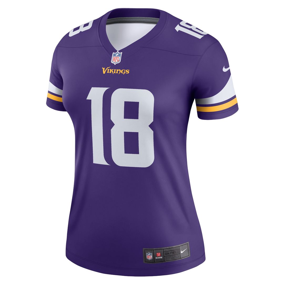 Justin Jefferson Minnesota Vikings Nike Women's Legend Player Performance Top -  Purple