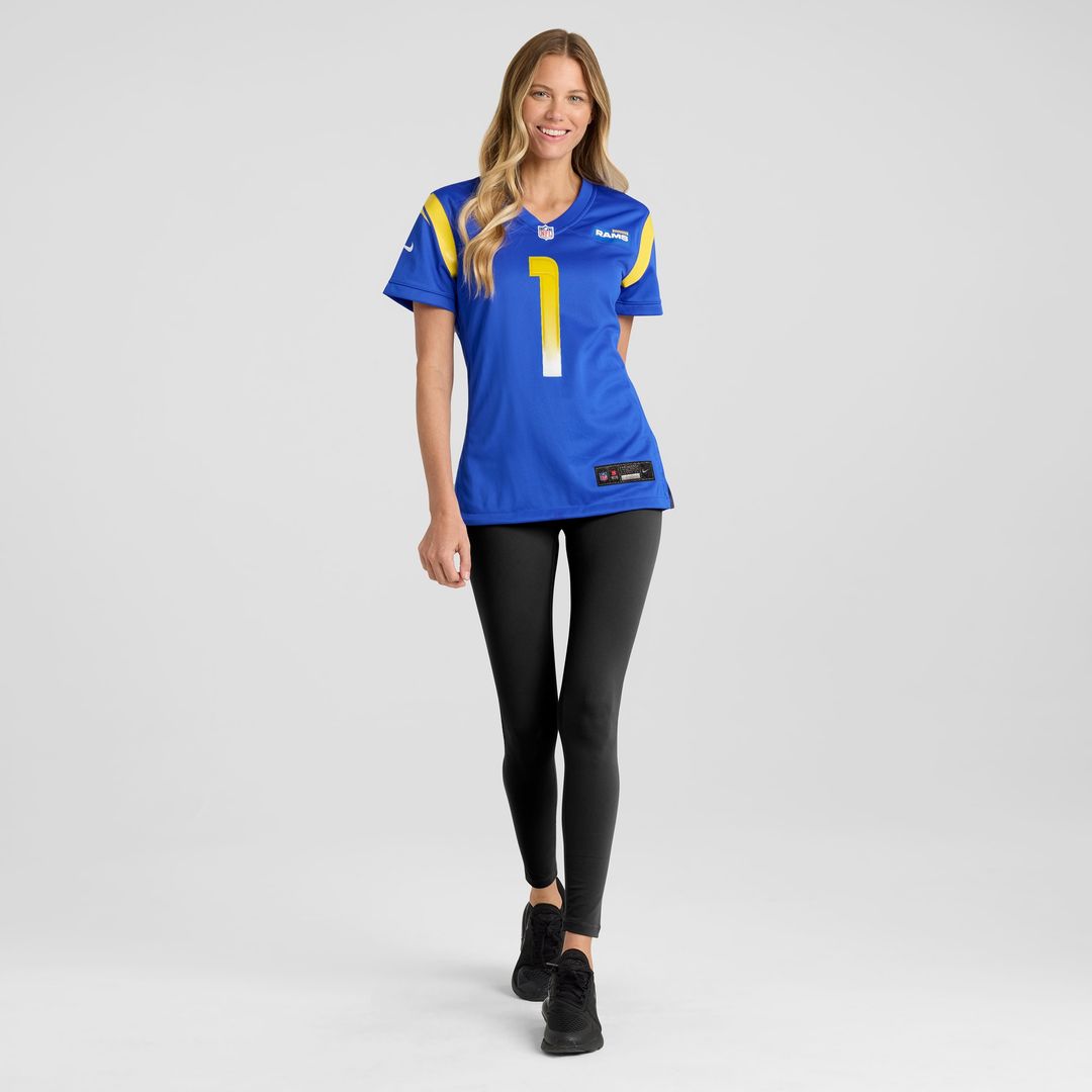 Number 1 Bride Los Angeles Rams Nike Women's Game Jersey - Royal