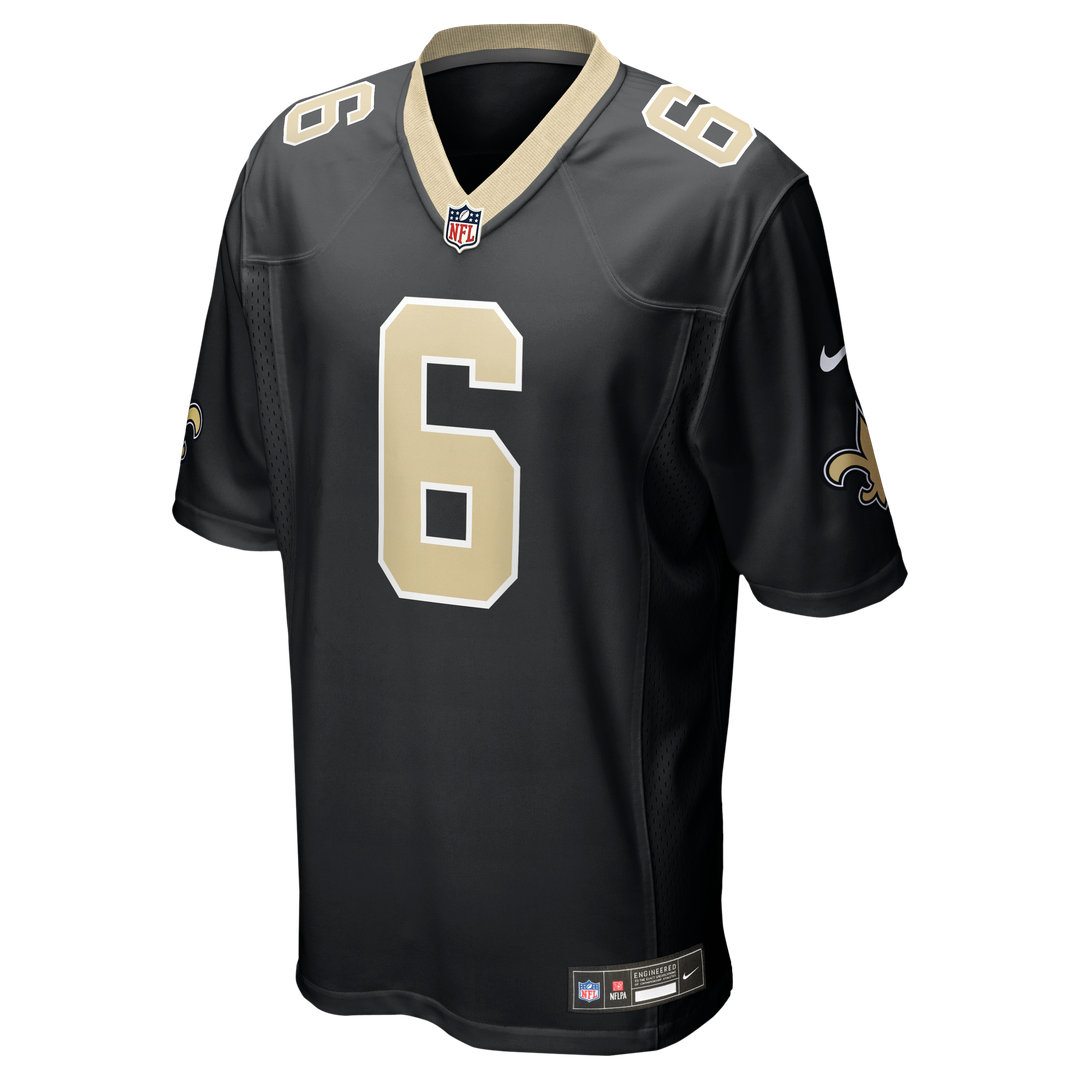 Tyler Shough New Orleans Saints Nike Game Jersey - Black