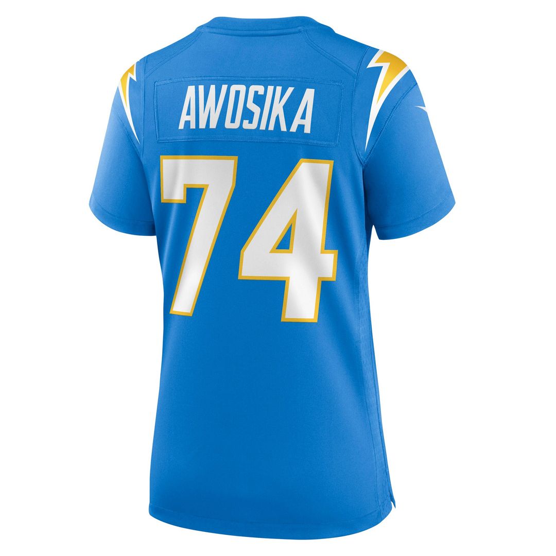Kayode Awosika Los Angeles Chargers Nike Women's Team Game Jersey -  Powder Blue