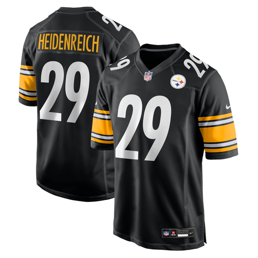 Eli Heidenreich Pittsburgh Steelers Nike Team Game Jersey - Black