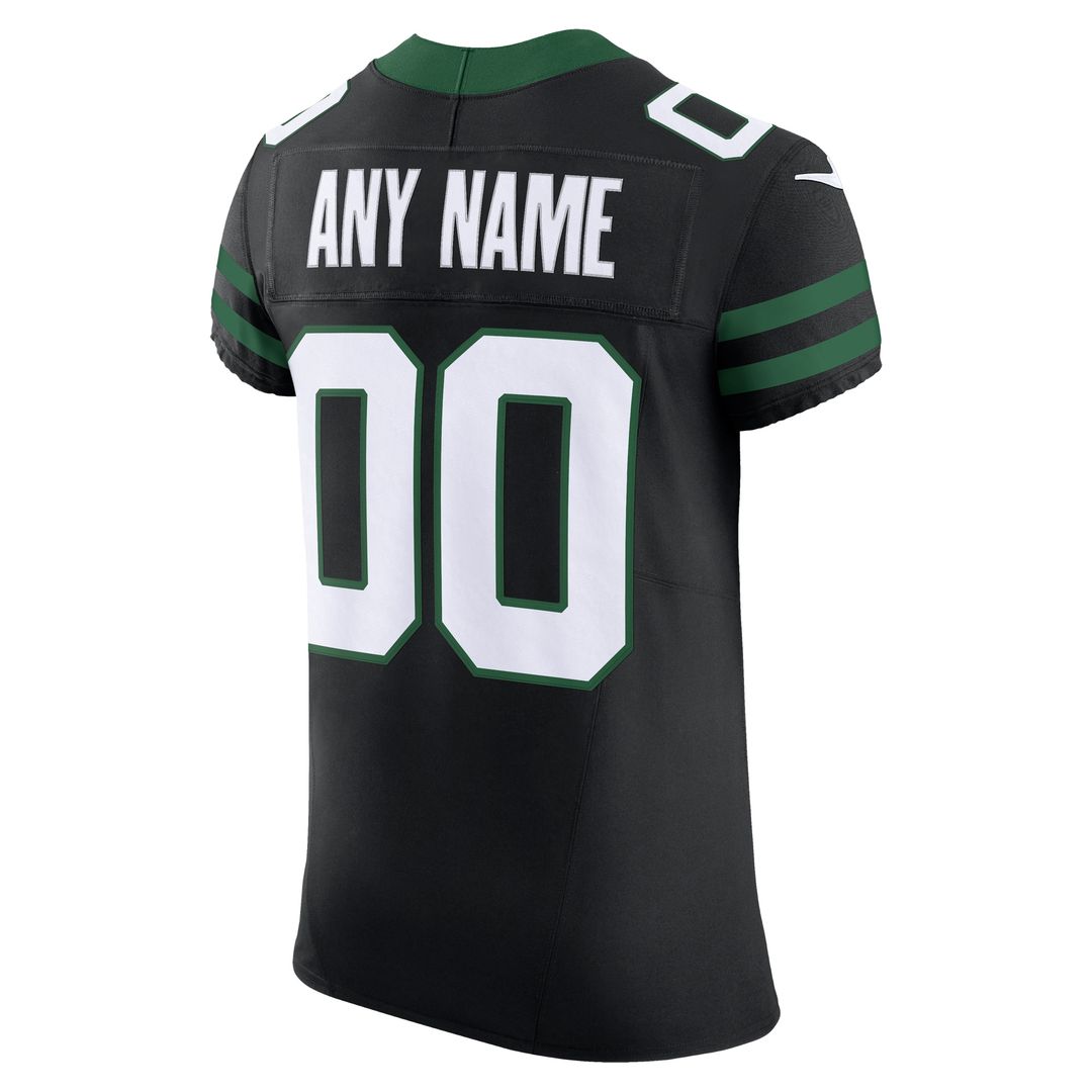 New York Jets Nike Alternate Vapor F.U.S.E. Elite Custom Jersey - Legacy Black