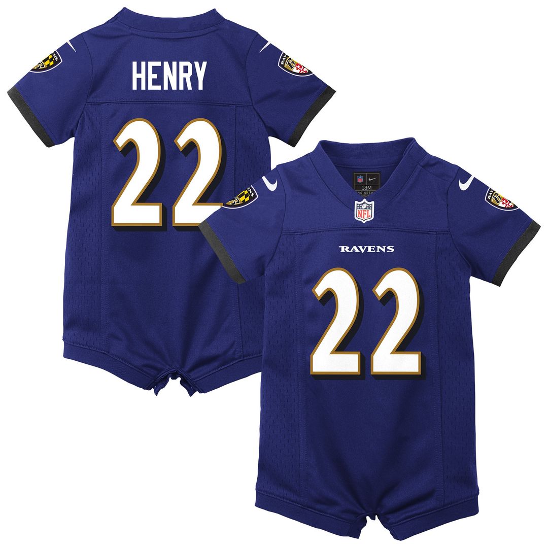 Derrick Henry Baltimore Ravens Nike Newborn & Infant Game Romper Jersey - Purple