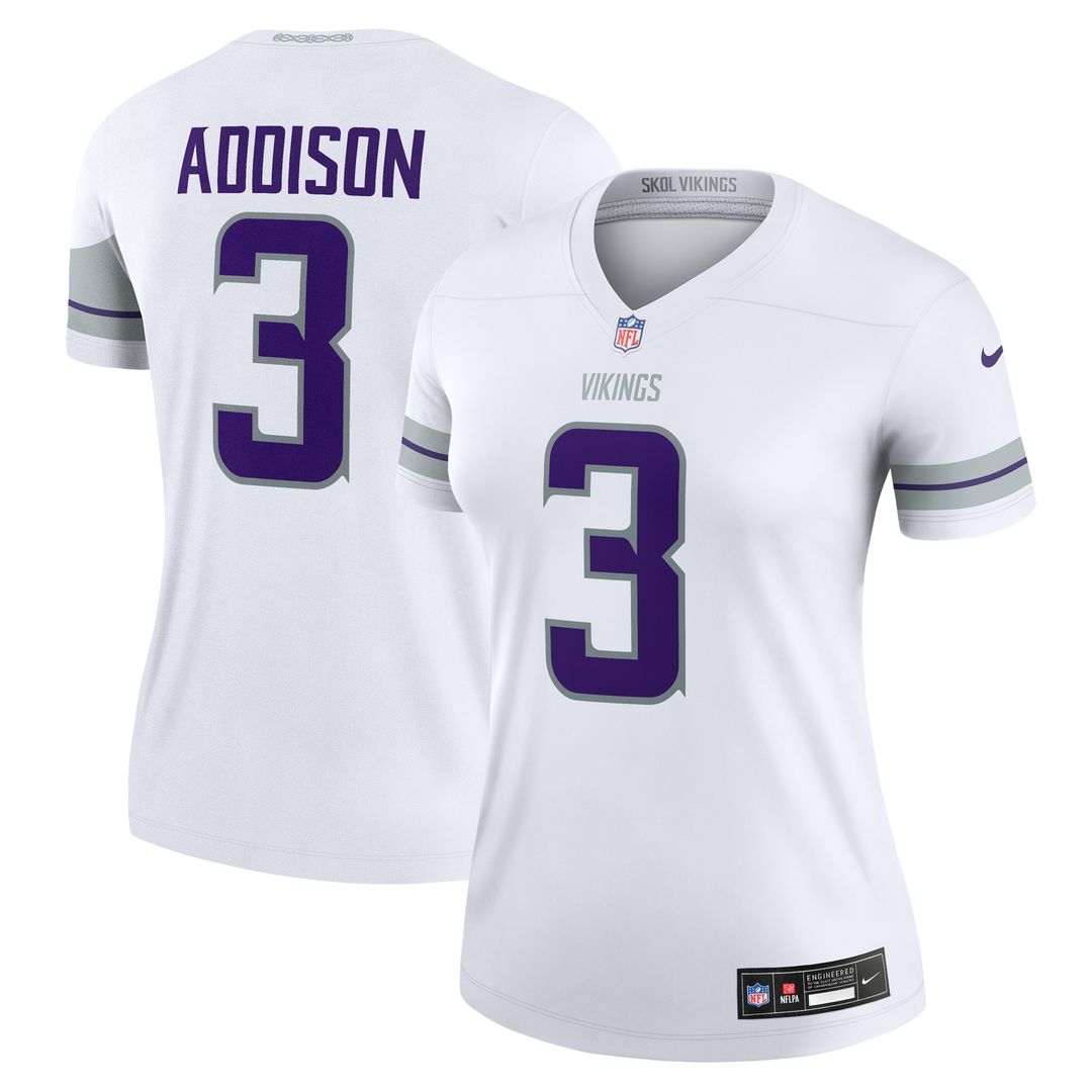 Jordan Addison Minnesota Vikings Nike Women's Alternate Legend Player Performance Top -  White