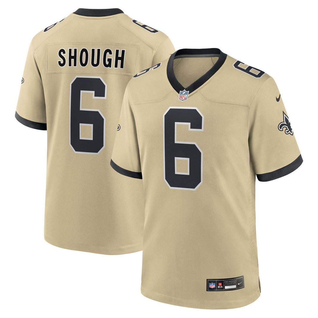 Tyler Shough New Orleans Saints Nike Game Jersey - Black