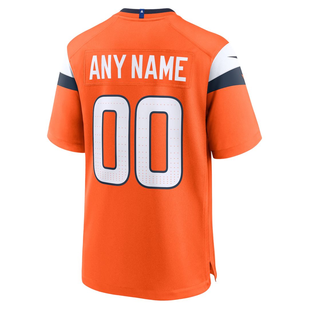 Denver Broncos Nike Team Custom Game Jersey - Orange