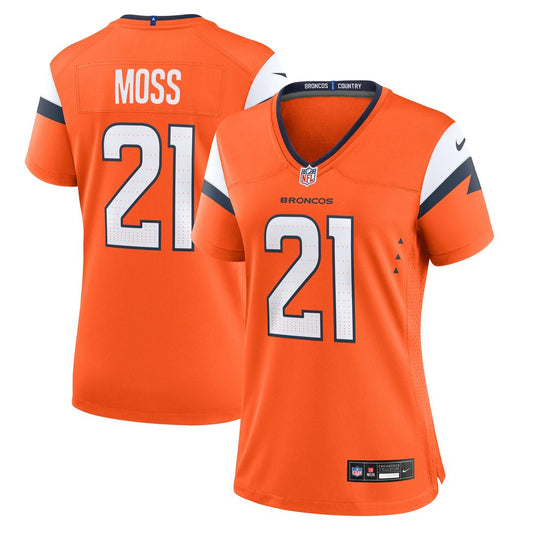 Riley Moss Denver Broncos Women's Team Game Jersey - Orange