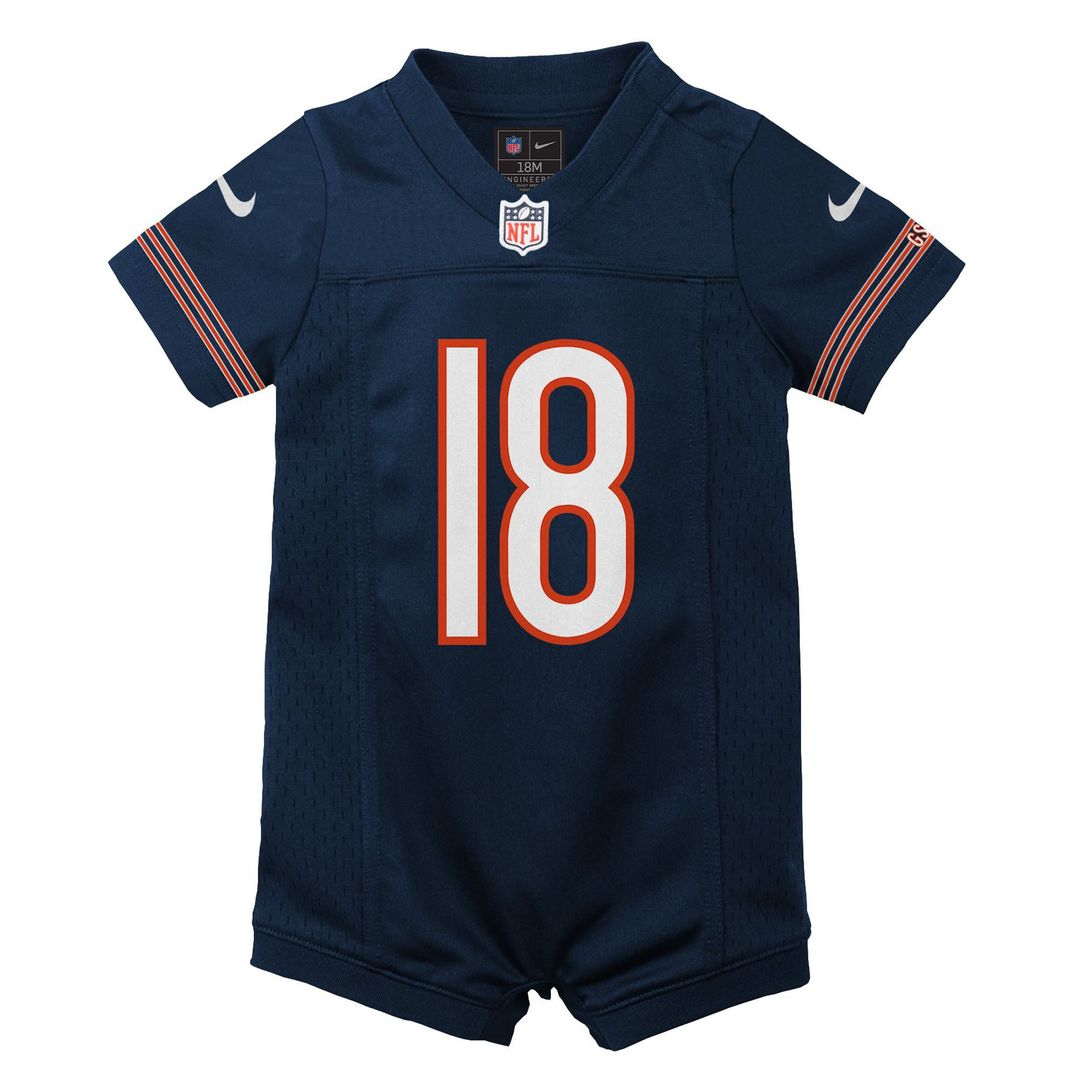 Caleb Williams Chicago Bears Nike Newborn & Infant Game Romper Jersey - Navy