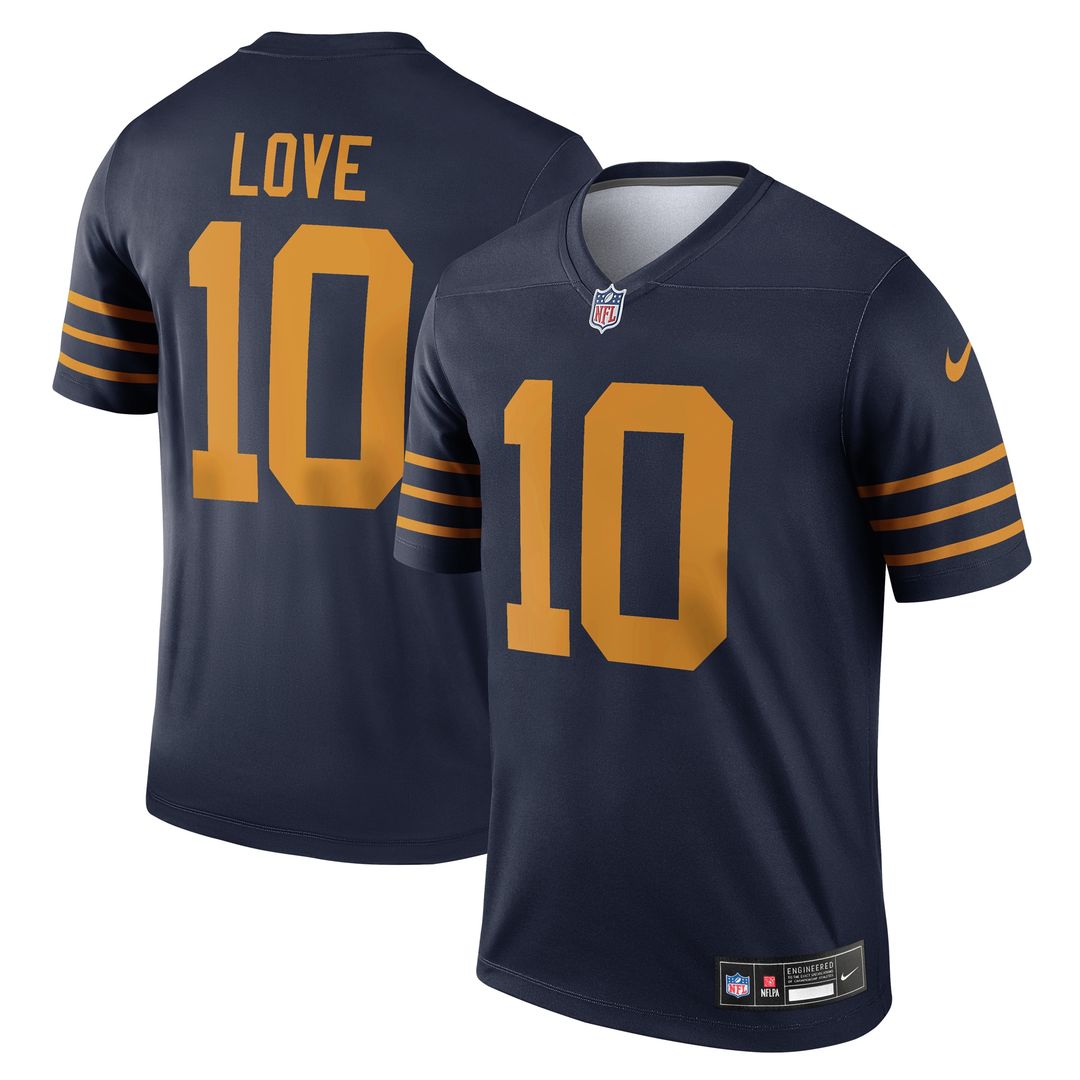 Jordan Love Green Bay Packers Nike The 1923 Classic Legend Player Dri-FIT Top - Navy