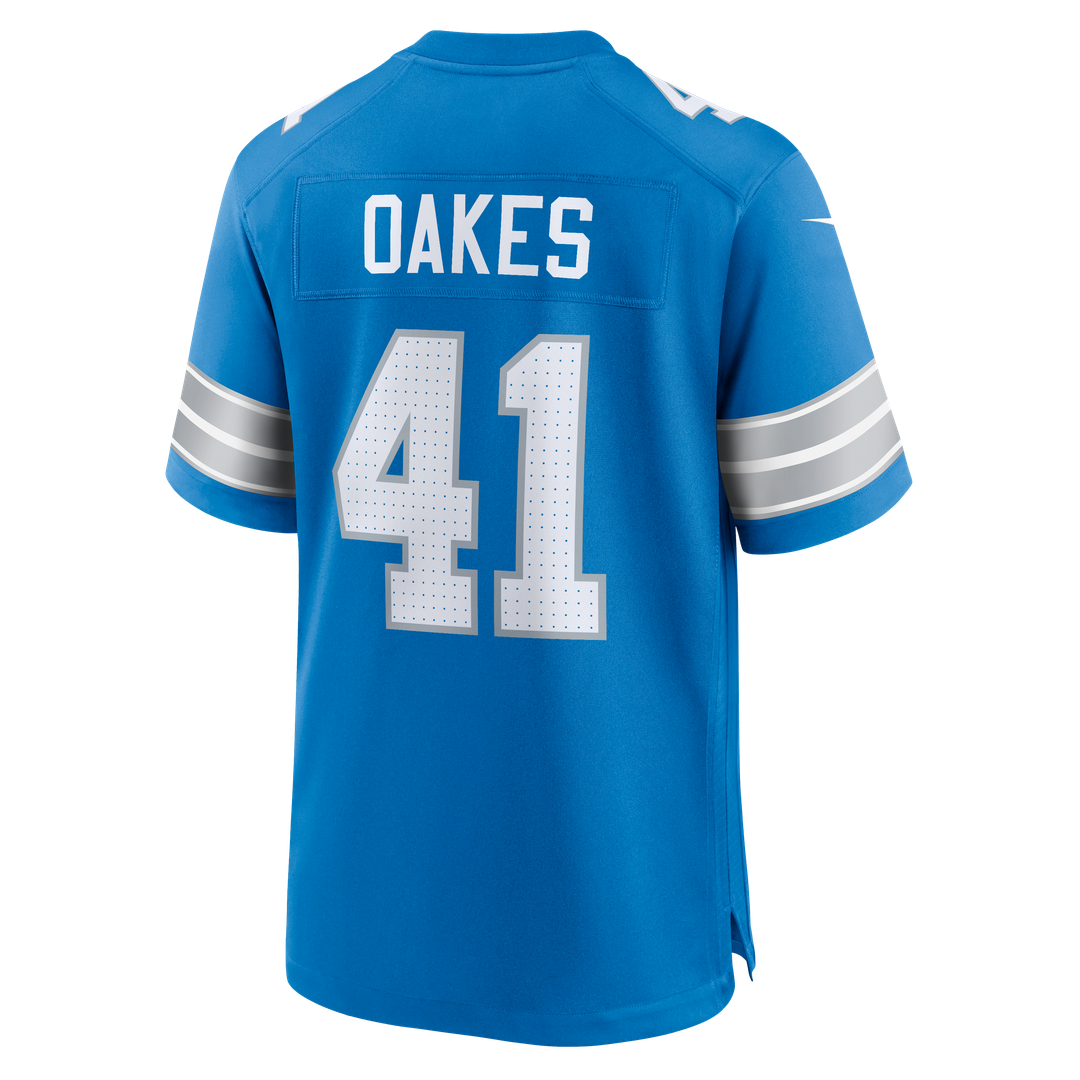 Gunnar Oakes Detroit Lions Nike Team Game Jersey -  Blue