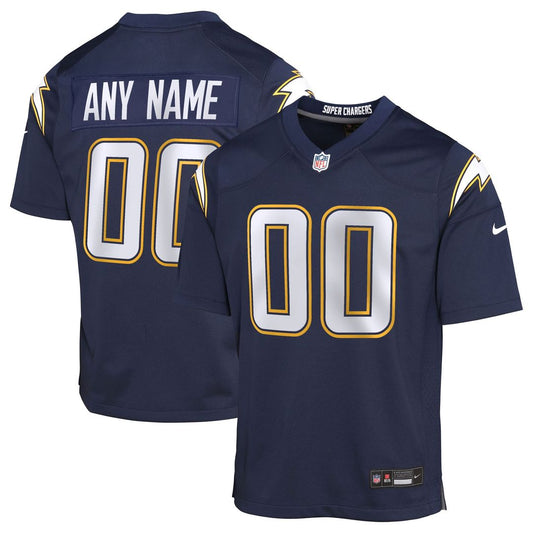 Los Angeles Chargers Nike Youth Alternate Super Chargers Game Custom Jersey - Navy