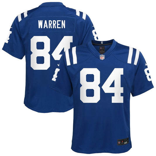 Tyler Warren Indianapolis Colts Youth Team Game Jersey - Royal