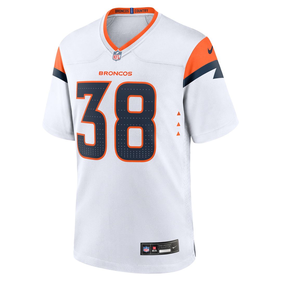 Jaleel McLaughlin Denver Broncos Game Jersey - White