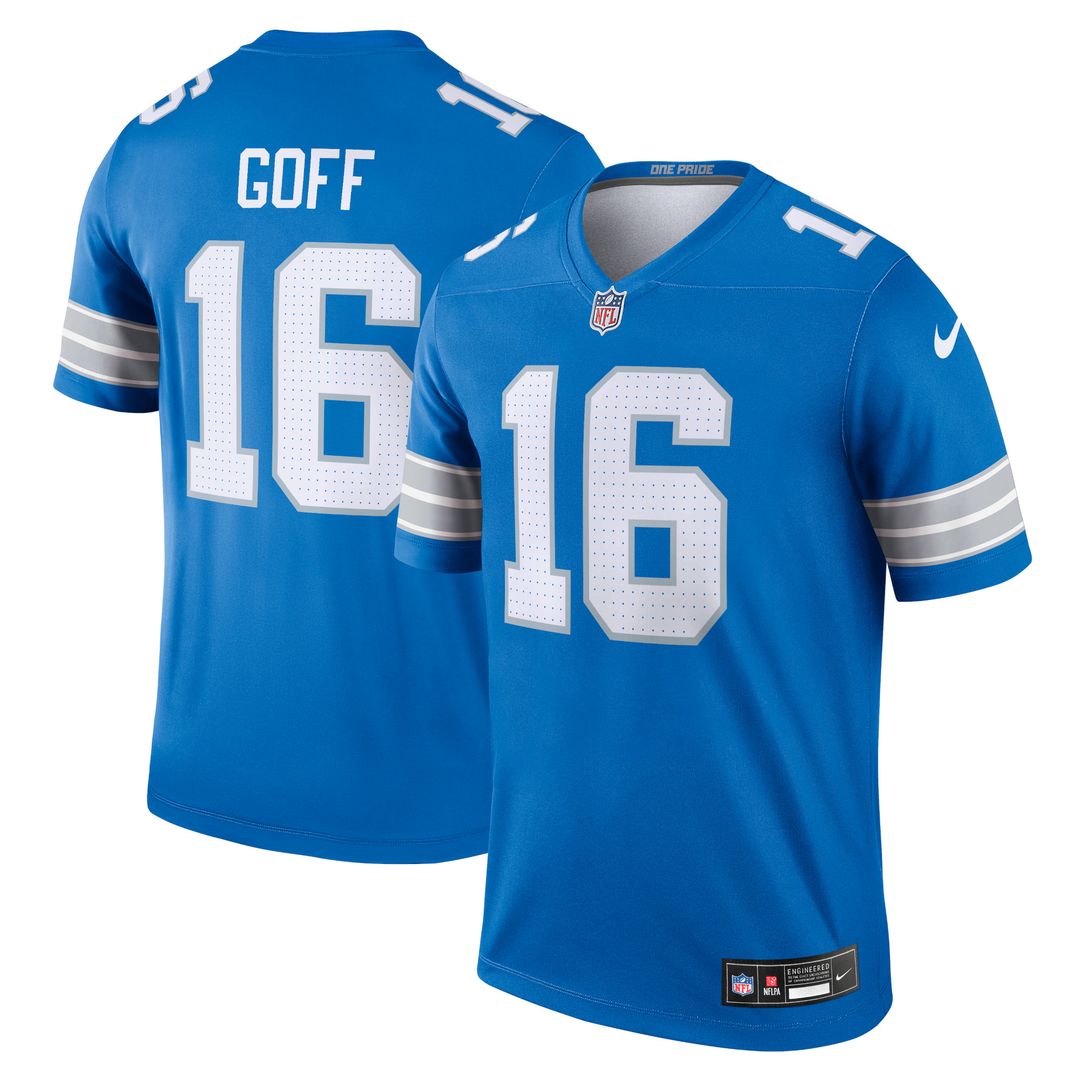 Jared Goff Detroit Lions Nike Legend Player Performance Top - Blue