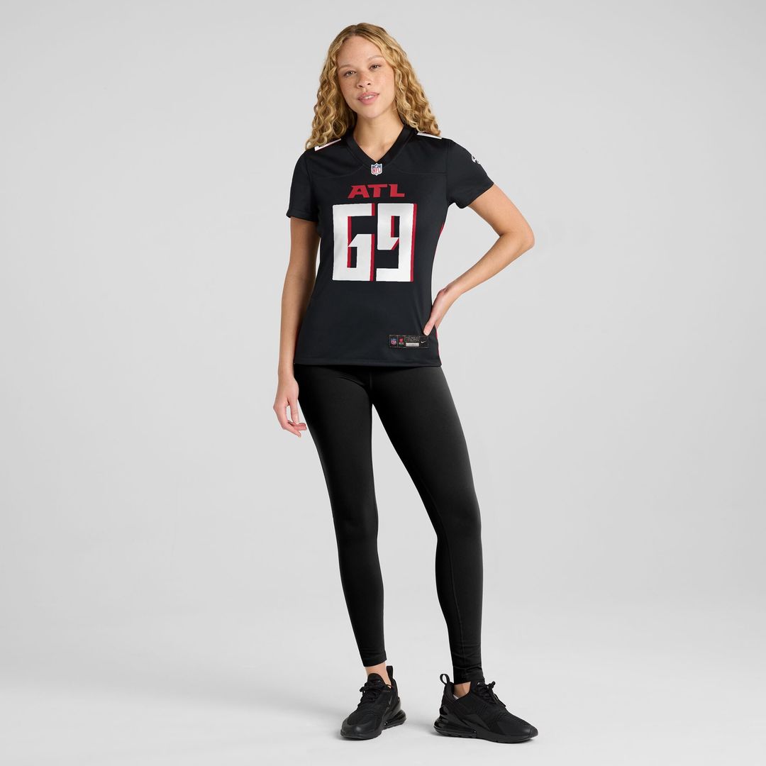 Jack Nelson Atlanta Falcons Nike Women's Team Game Jersey -  Black