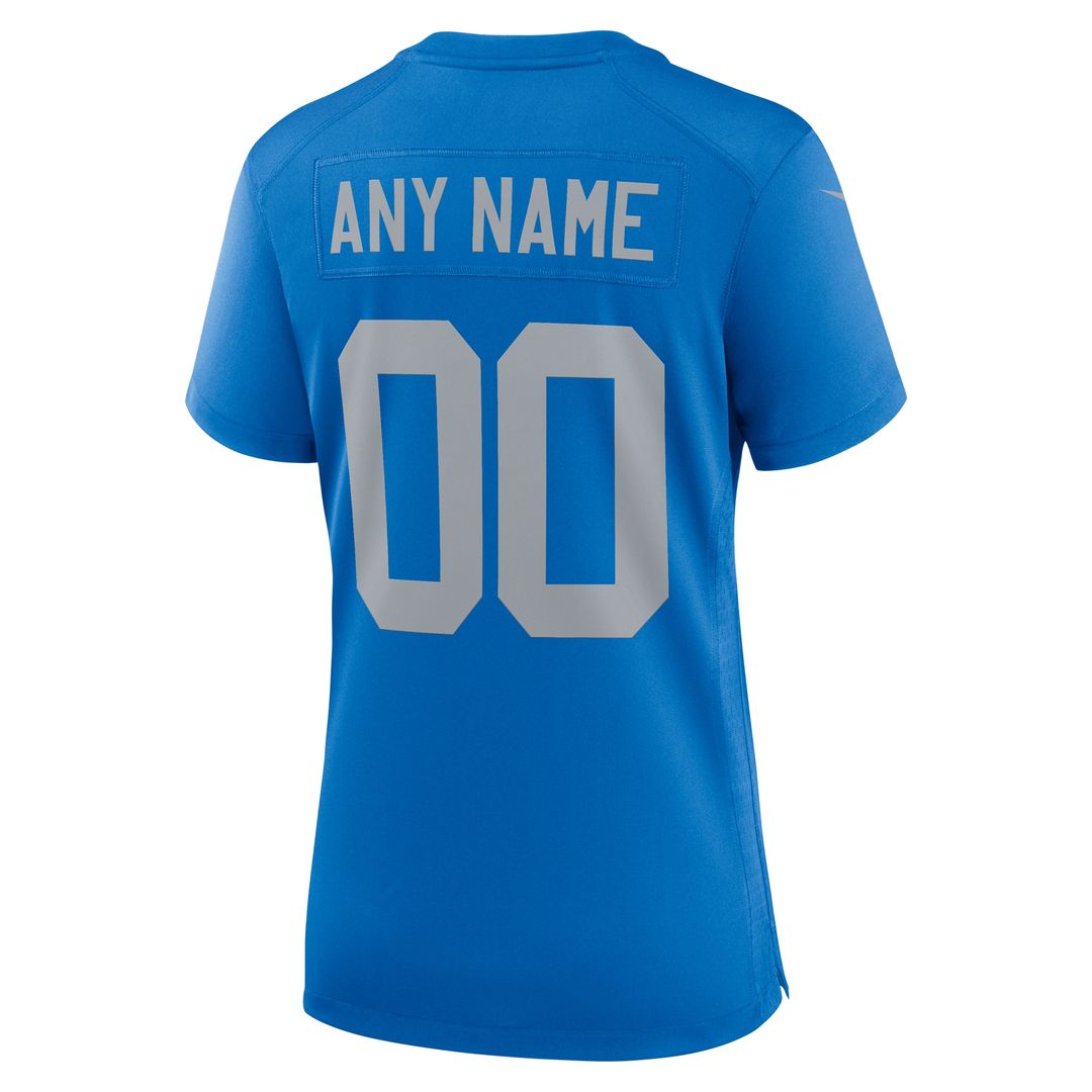 Detroit Lions Nike Women's Alternate Custom Game Jersey - Blue
