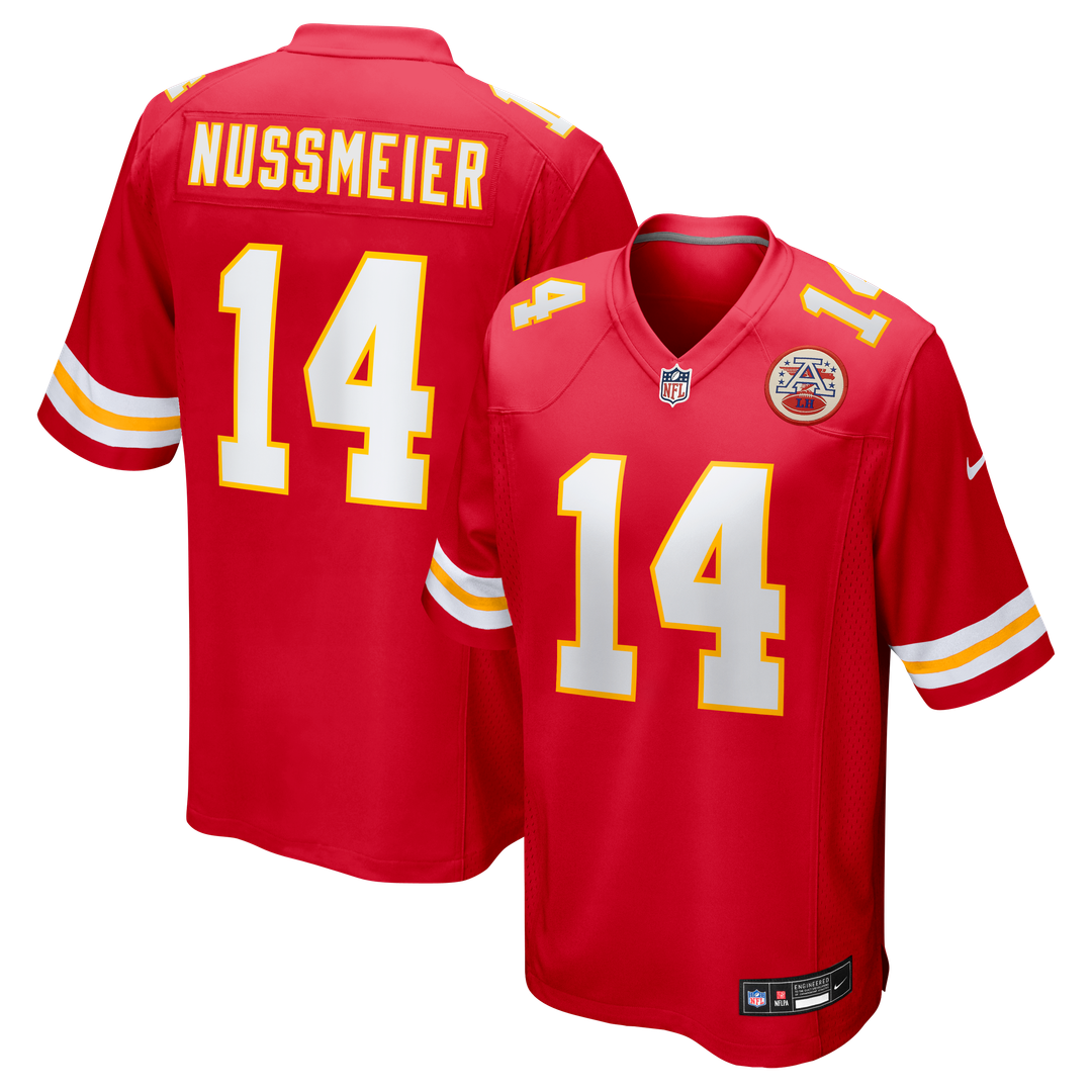Garrett Nussmeier Kansas City Chiefs Nike Game Jersey - Red