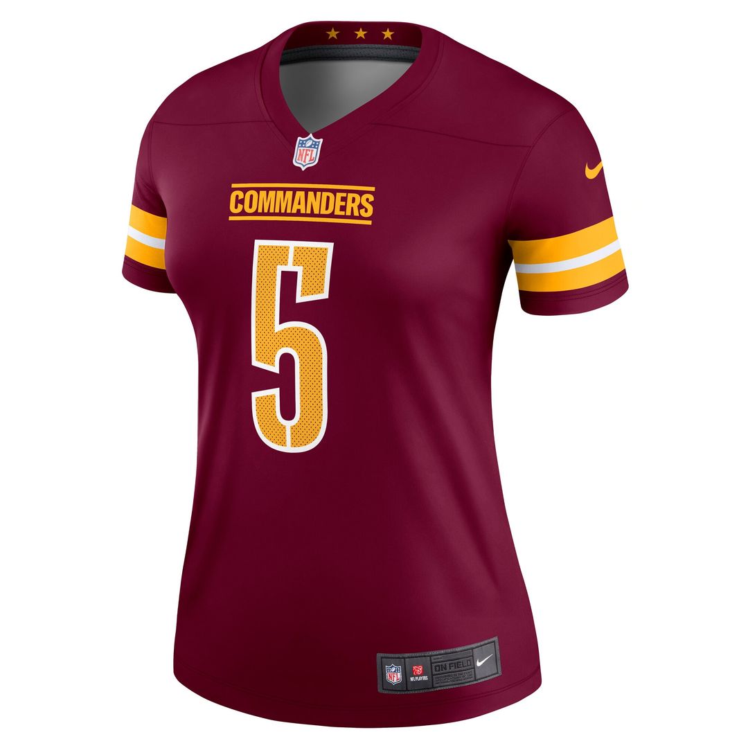 Jayden Daniels Washington Commanders Nike Women's Legend Player Performance Top -  Black