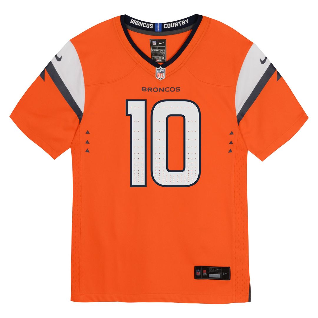Bo Nix Denver Broncos Nike Preschool Team Player Game Jersey - Orange