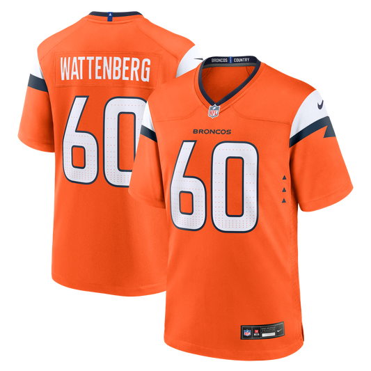 Luke Wattenberg Denver Broncos Nike Team Game Jersey -  Orange