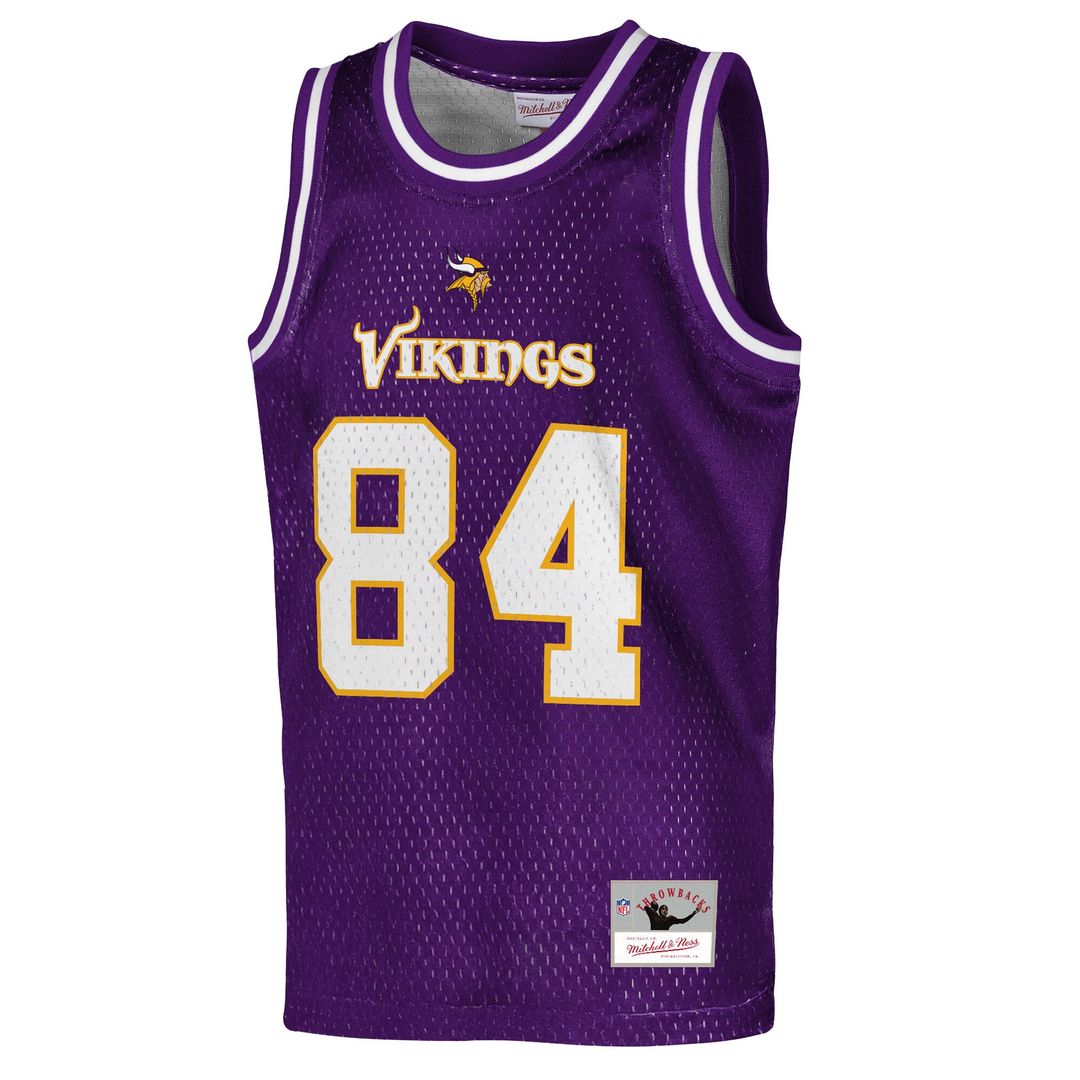 Randy Moss Minnesota Vikings Mitchell & Ness Youth Retired Player NFL Basketball Fashion Jersey - Purple