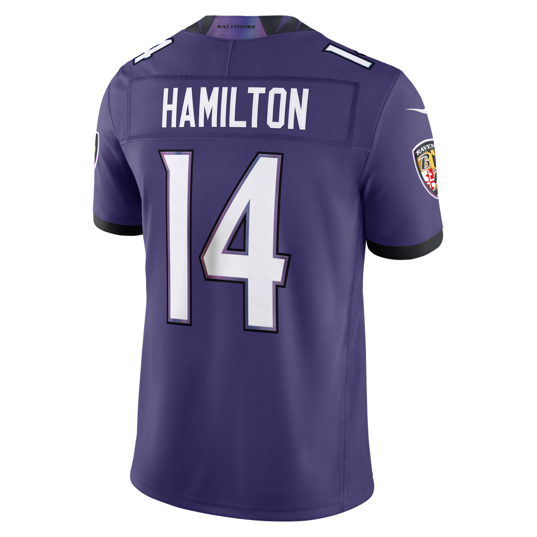 Kyle Hamilton Baltimore Ravens Nike Vapor F.U.S.E. Stitched Limited Jersey - White