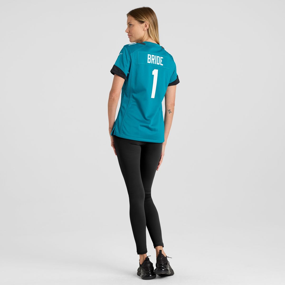 Number 1 Bride Jacksonville Jaguars Nike Women's Game Jersey - Teal